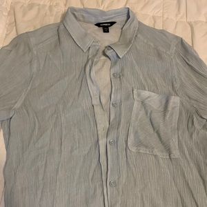Express button up light blue top
